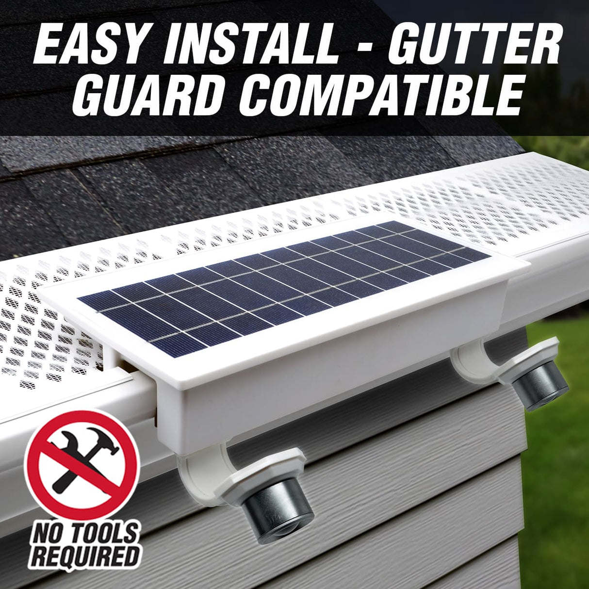 EZ Solar Home Security FLEXIT Spotlight - Gutter Mounted