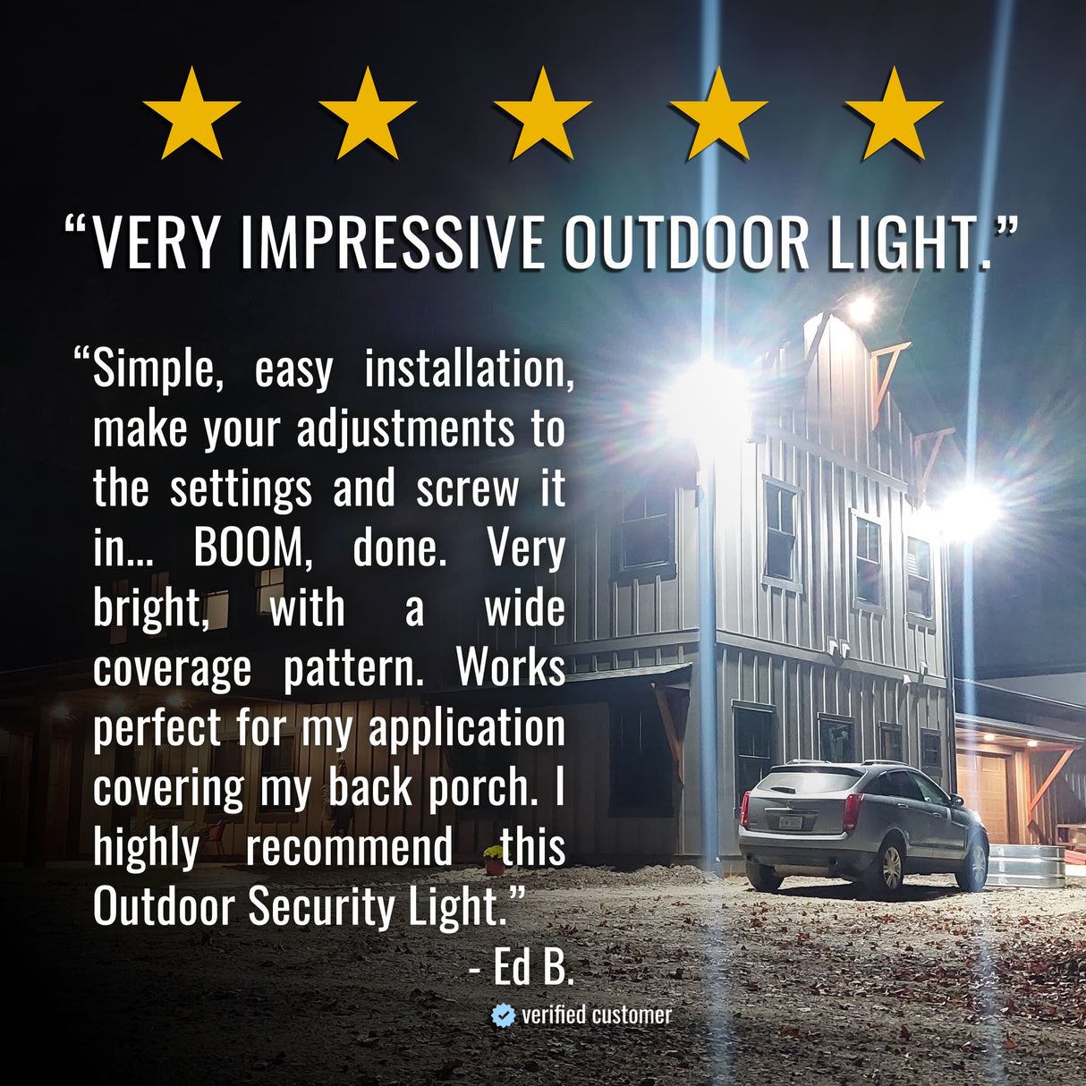 Outdoor Security Motion Yard Flood Light