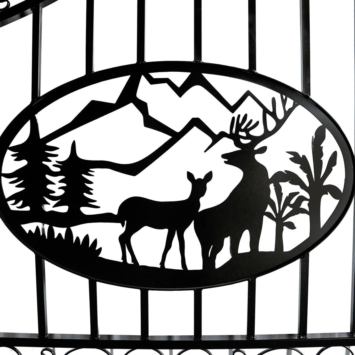 20x8 ft Steel Dual Swing Driveway Gate
