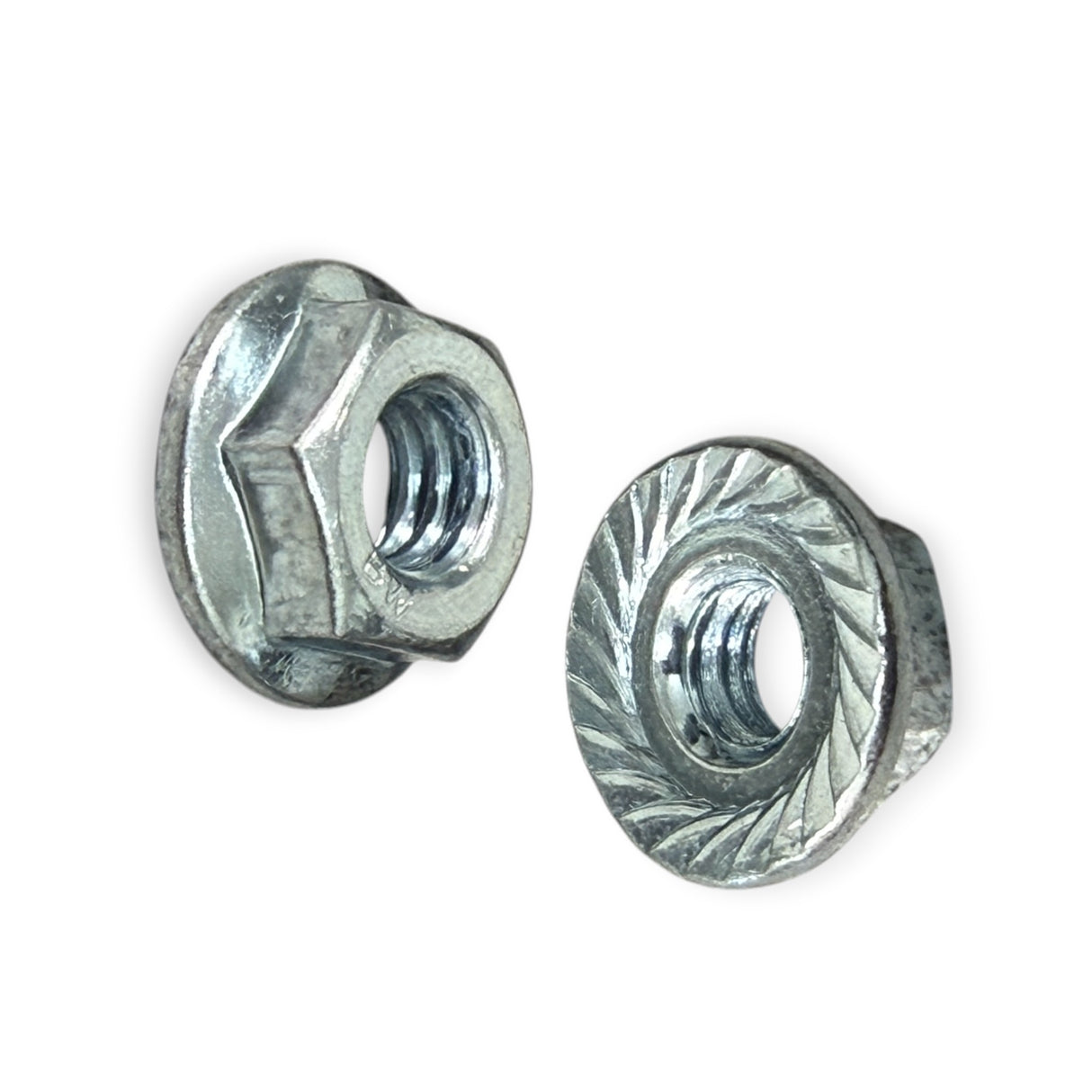 1/4"-20 Zinc Plated Serrated Flange Hex Lock Nuts