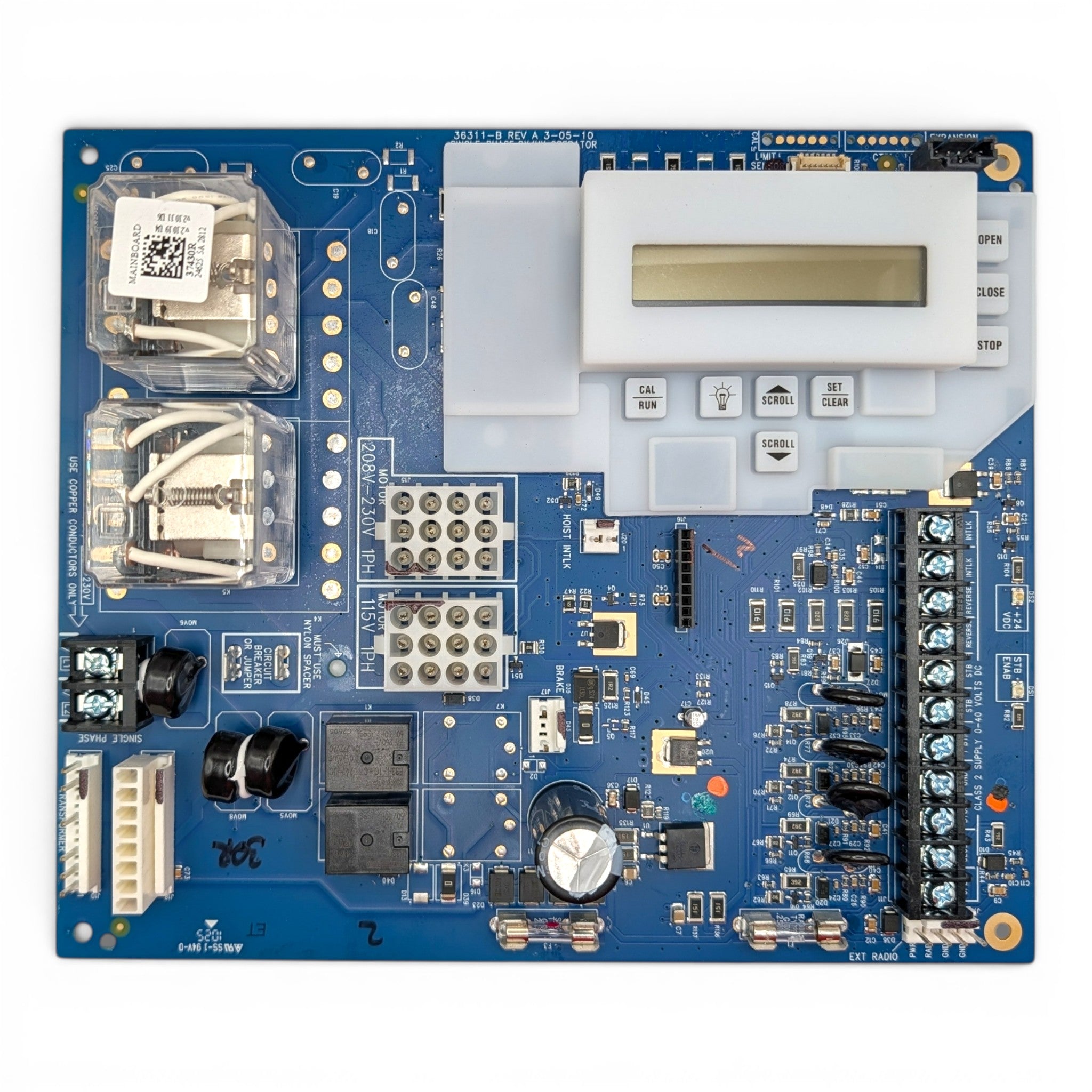 RSX & RHX 1/2 HP Circuit Board (1 Phase) | 111854.0001.S – DOOR-PARTS