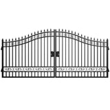16x8 ft Steel Dual Swing Driveway Gate
