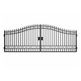 18x8 ft Steel Dual Swing Driveway Gate