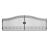 20x8 ft Steel Dual Swing Driveway Gate