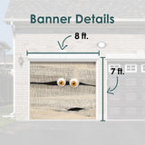 8' x 7' Mummy Halloween Garage Door Banner - Spooky Outdoor Décor