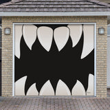 8' x 7' Teeth Halloween Garage Door Banner - Spooky Outdoor Décor