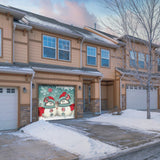 8' x 7' Joyful Snowman Christmas Garage Door Banner - Festive Holiday Outdoor Décor