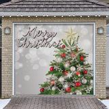 8' x 7' Joyful Merry Christmas Tree Garage Door Banner - Festive Holiday Cheer Décor