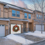 8' x 7' Charming Christmas Wreath Garage Door Banner - Heartwarming Holiday Outdoor Décor