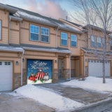 8' x 7' Ornaments in Snow Garage Door Banner - Christmas Holiday Outdoor Decorations