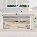 16' x 7' Mummy Halloween Garage Door Banner - Spooky Outdoor Décor