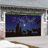 16' x 7' Manger O Holy Night Nativity Double Garage Door Banner - Adoration Christmas Décor