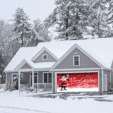 16' x 7' Jolly Santa’s Merry Christmas Double Garage Door Banner - Cheerful Holiday Décor