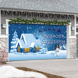 16' x 7' Magical Winter Wonderland Christmas Double Garage Door Banner - Festive Outdoor Décor