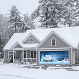 16' x 7' Magical Winter Wonderland Christmas Double Garage Door Banner - Festive Outdoor Décor