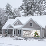 16' x 7' Joyful Merry Christmas Tree Double Garage Door Banner - Festive Holiday Cheer Décor