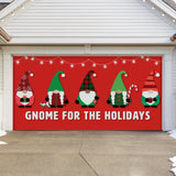 16' x 7' Gnome Christmas Double Garage Door Banner - Festive Outdoor Décor