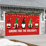 16' x 7' Gnome Christmas Double Garage Door Banner - Festive Outdoor Décor