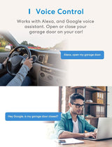 meross Smart Garage Door Opener Remote, APP Control, Compatible with Alexa and SmartThings, Multiple Notification Modes, No Hub Needed