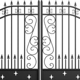 18x8 ft Steel Dual Swing Driveway Gate