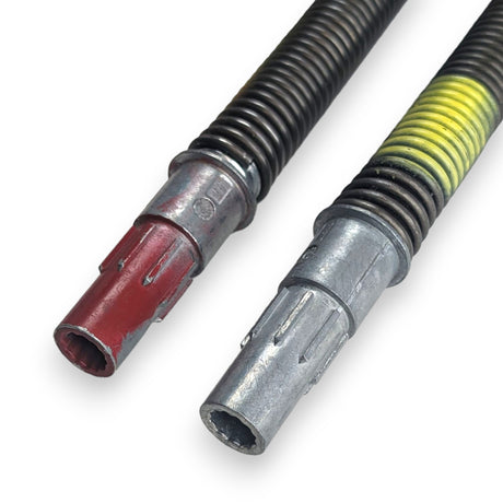 Pair of TorqueMaster Original Spring Winding Ends, Left Hand is Red, Right Hand is Gray, Circular