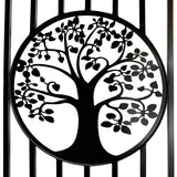 14x8 ft Steel Dual Swing Driveway Gate with Wider Goalposts