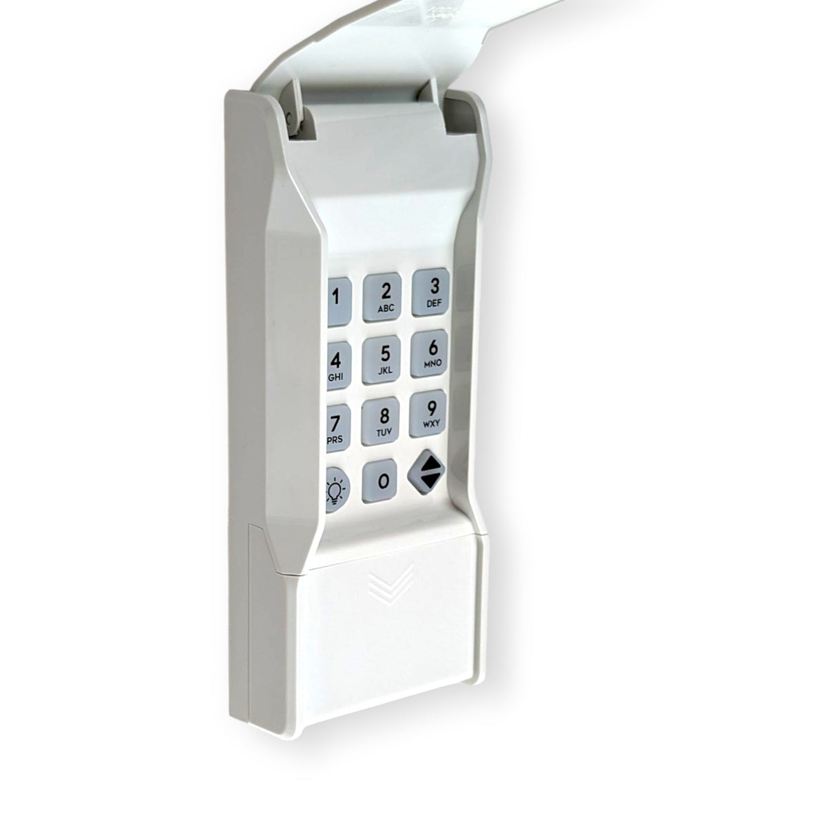 Wireless Linear Keypad LPWKP Side with open cover, Digits 0-9