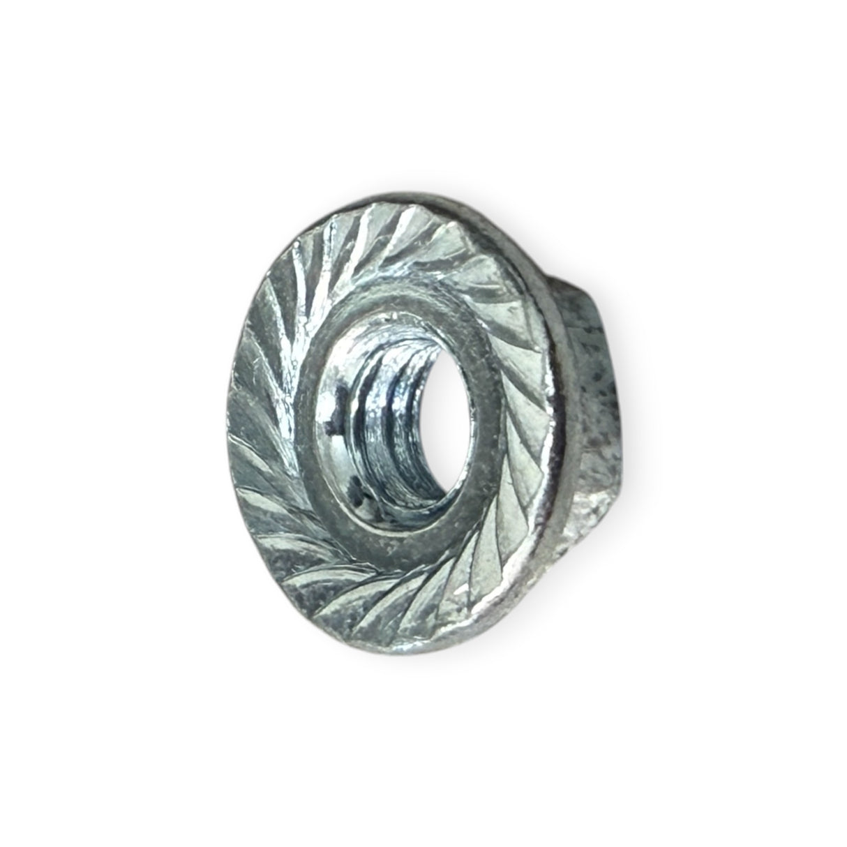 1/4"-20 Zinc Plated Serrated Flange Hex Lock Nuts